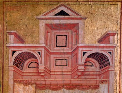 聖セシリアと彼女の人生の物語（建築詳細） - 祭壇画、1290年から1320年頃 作： Master of St. Cecilia