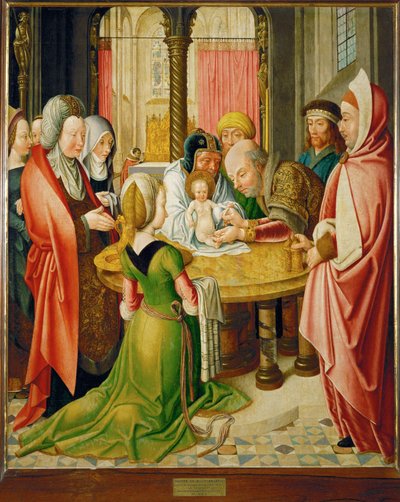 割礼、祭壇の2枚のパネルのうちの1枚。 作： Master of St. Severin