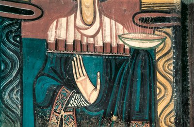 ザ・ヴァージン詳細サン・クレメンツ・デ・タウルの師のフレスコ画。1123年頃、サン・クレメント・デ・タウル教会（サン・クリメント・イン・タウル）の後陣より。バルセロナ、カタルーニャ国立美術館。 作： Master of Tahull