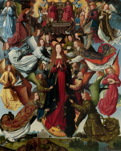 メアリー、天国の女王、c。 14851500。 作： Master of The Legend of St. Lucy
