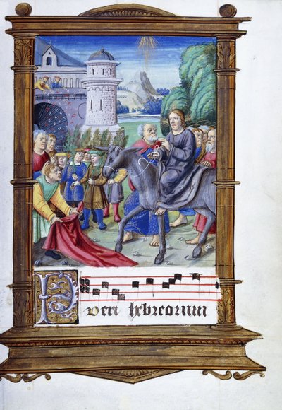 エルサレムへの入国 作： Master of the Anglo Hours