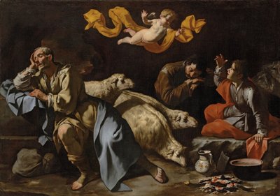 羊飼いへの受胎告知 作： Master of the Annunciation to the Shepherds