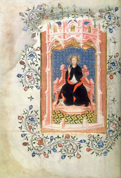ロイ 2 A XVIII f.7v ブリドリントンの聖ヨハネ (d.1379) 作： Master of the Beaufort Saints