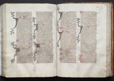 ゴータ・ミサ典書: Fol. 101r、テキスト、c。 1375年。 作： Master of the Boqueteaux