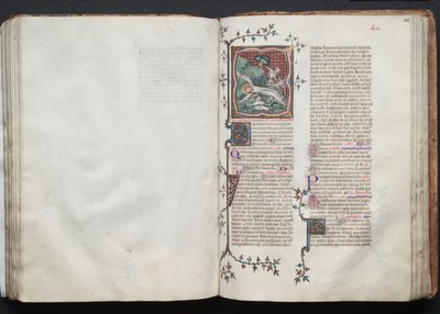 ゴータ・ミサールFol.103r, St. Andrew Being Tied to the Cross, c. 1375. 作： Master of the Boqueteaux