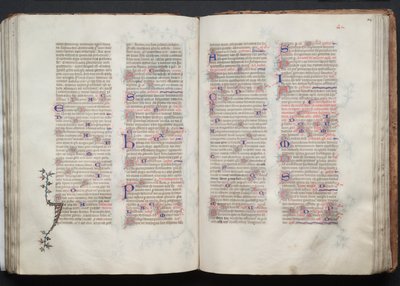 ゴータ・ミサールFol.103v、テキスト、1375年頃。 作： Master of the Boqueteaux
