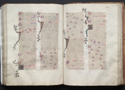 ゴータ・ミサールFol.105v、テキスト、1375年頃。 作： Master of the Boqueteaux