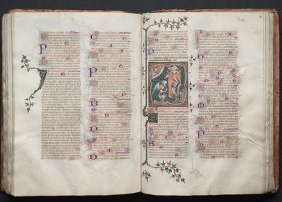 ゴータ・ミサールFol.109v、テキスト、1375年頃。 作： Master of the Boqueteaux