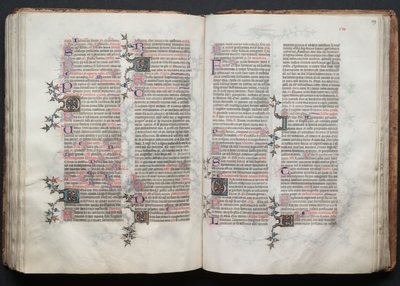 ゴータ・ミサ典書: Fol. 118v、テキスト、c。 1375年。 作： Master of the Boqueteaux