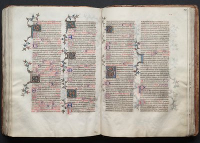 ゴータ・ミサールFol.121r、テキスト、1375年頃。 作： Master of the Boqueteaux
