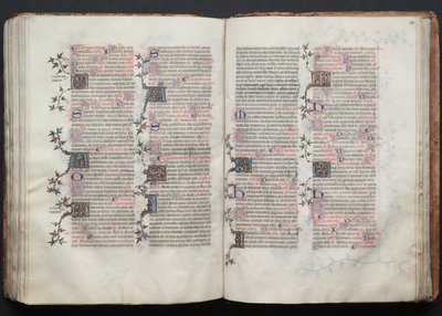 ゴータ・ミサールFol.121v、テキスト、1375年頃。 作： Master of the Boqueteaux