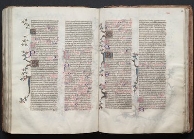 ゴータ・ミサールFol.125v、テキスト、1375年頃。 作： Master of the Boqueteaux