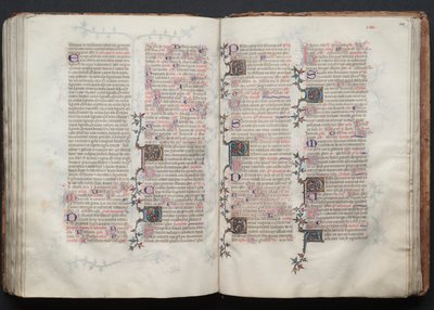 ゴータ・ミサ典書: Fol. 127v、テキスト、c。 1375年。 作： Master of the Boqueteaux