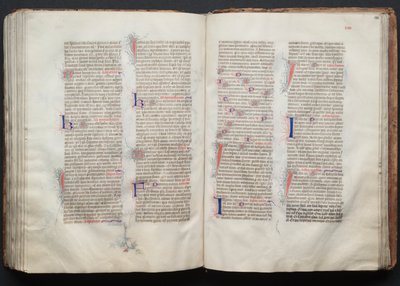 ゴータ・ミサールFol.130v、テキスト、1375年頃。 作： Master of the Boqueteaux