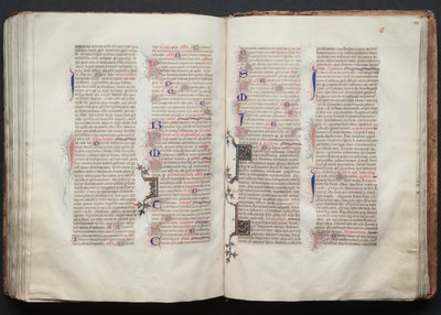 ゴータ・ミサールFol.132r、テキスト、1375年頃。 作： Master of the Boqueteaux