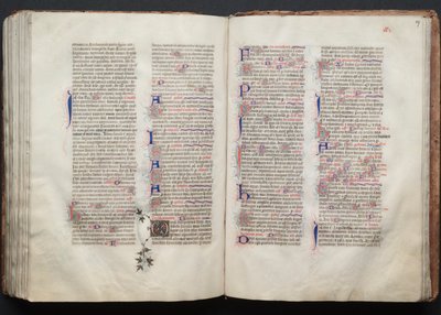 ゴータ・ミサールFol.136v、テキスト、1375年頃。 作： Master of the Boqueteaux