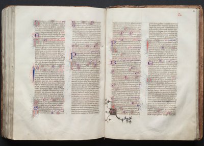ゴータ・ミサールFol.142v、テキスト、1375年頃。 作： Master of the Boqueteaux