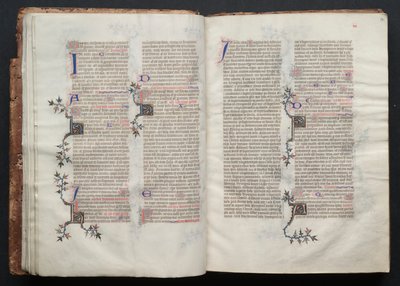 ゴータ・ミサールFol.14r、テキスト、1375年頃。 作： Master of the Boqueteaux