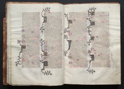 ゴータ・ミサールFol.14v、テキスト、1375年頃。 作： Master of the Boqueteaux