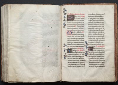 ゴータ・ミサールFol.158v、テキスト、1375年頃。 作： Master of the Boqueteaux