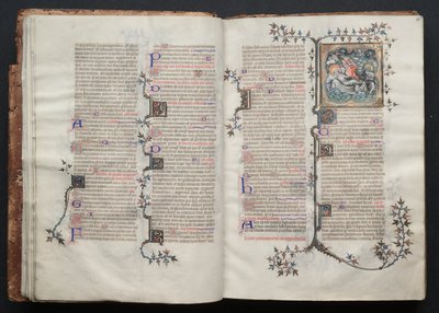 ゴータ・ミサールFol.15v、テキスト、1375年頃。 作： Master of the Boqueteaux