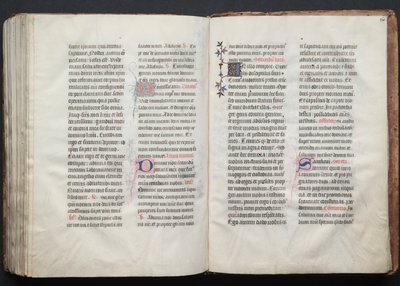 ゴータ・ミサ典書: Fol. 160r、テキスト、c。 1375年。 作： Master of the Boqueteaux