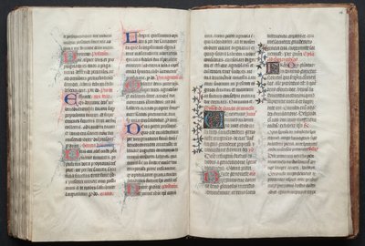 ゴータ・ミサ典書: Fol. 161r、テキスト、c。 1375年。 作： Master of the Boqueteaux