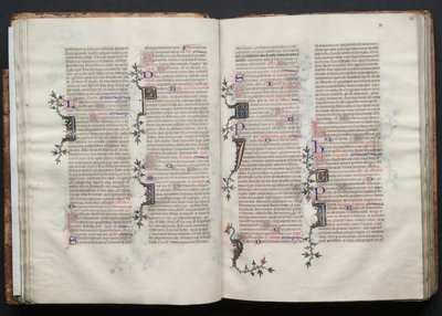 ゴータ・ミサールFol.29v、テキスト、1375年頃。 作： Master of the Boqueteaux