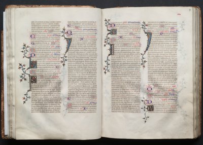 ゴータ・ミサールFol.36v、テキスト、1375年頃。 作： Master of the Boqueteaux