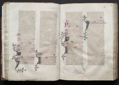 ゴータ・ミサールFol.38v、テキスト、1375年頃。 作： Master of the Boqueteaux