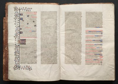 ゴータ・ミサールFol.3v、テキスト、1375年頃。 作： Master of the Boqueteaux