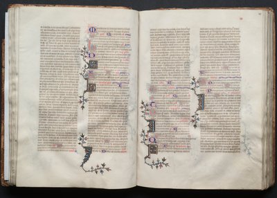 ゴータ・ミサールFol.40r、テキスト、1375年頃。 作： Master of the Boqueteaux