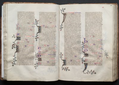 ゴータ・ミサールFol.40v、テキスト、1375年頃。 作： Master of the Boqueteaux