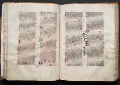 ゴータ・ミサールFol.50v、テキスト、1375年頃。 作： Master of the Boqueteaux