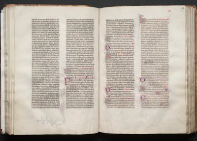 ゴータ・ミサールFol.54v、テキスト、1375年頃。 作： Master of the Boqueteaux