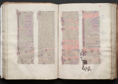 ゴータ・ミサールFol.56r、テキスト、1375年頃。 作： Master of the Boqueteaux