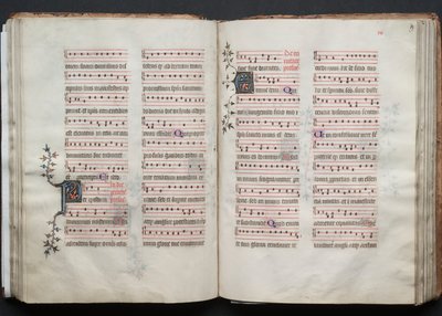 ゴータ・ミサールFol.58v、テキスト、1375年頃。 作： Master of the Boqueteaux