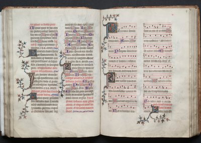 ゴータ・ミサールFol.66v、テキスト、1375年頃。 作： Master of the Boqueteaux