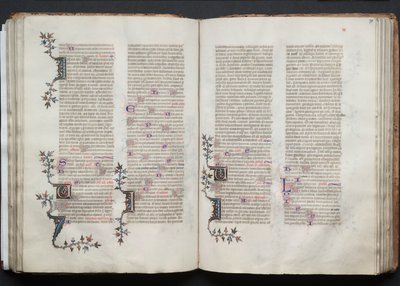 ゴータ・ミサールFol.71r、テキスト、1375年頃。 作： Master of the Boqueteaux