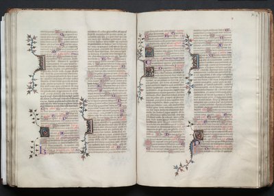 ゴータ・ミサ典書: Fol. 72r、テキスト、c。 1375年。 作： Master of the Boqueteaux