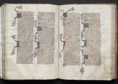 ゴータ・ミサールFol.74v、テキスト、1375年頃。 作： Master of the Boqueteaux