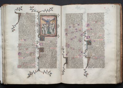 ゴータ・ミサールFol.76v、『昇天』、1375年頃。 作： Master of the Boqueteaux