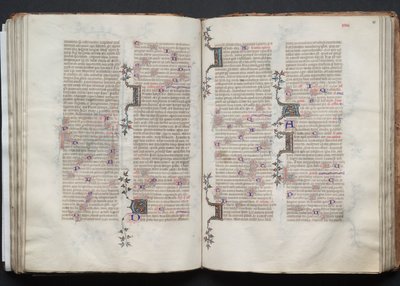 ゴータ・ミサールFol.80r、テキスト、1375年頃。 作： Master of the Boqueteaux