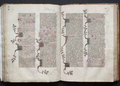 ゴータ・ミサールFol.83v、テキスト、1375年頃。 作： Master of the Boqueteaux