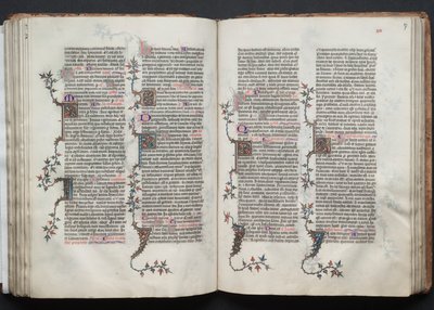 ゴータ・ミサールFol.87r, Text, c. 1375. 作： Master of the Boqueteaux