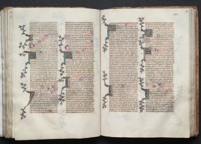 ゴータ・ミサ典書: Fol. 90r、テキスト、c。 1375年。 作： Master of the Boqueteaux