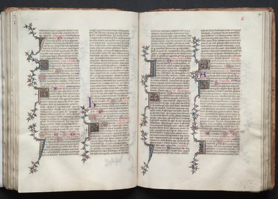 ゴータ・ミサールFol.91v、テキスト、1375年頃。 作： Master of the Boqueteaux