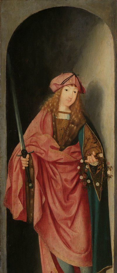 聖ヴァレリアヌス、トリプティクの左翼 作： Master of the Brunswick Diptych (attributed to)