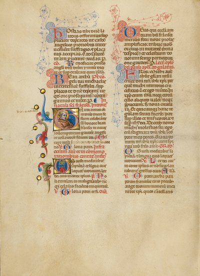 イニシャルG：セント・フランシス 作： Master of the Brussels Initials