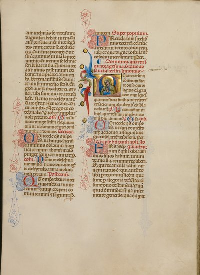 頭文字L：祈りの聖母 作： Master of the Brussels Initials